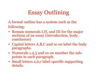 Essay structure 