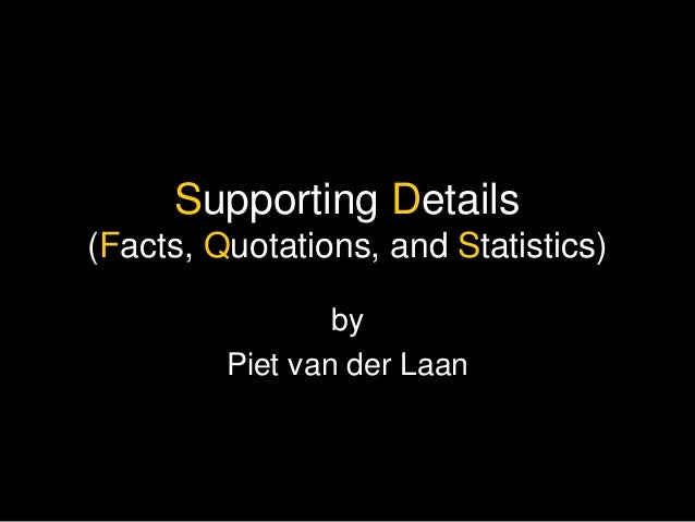 Essay supporting details