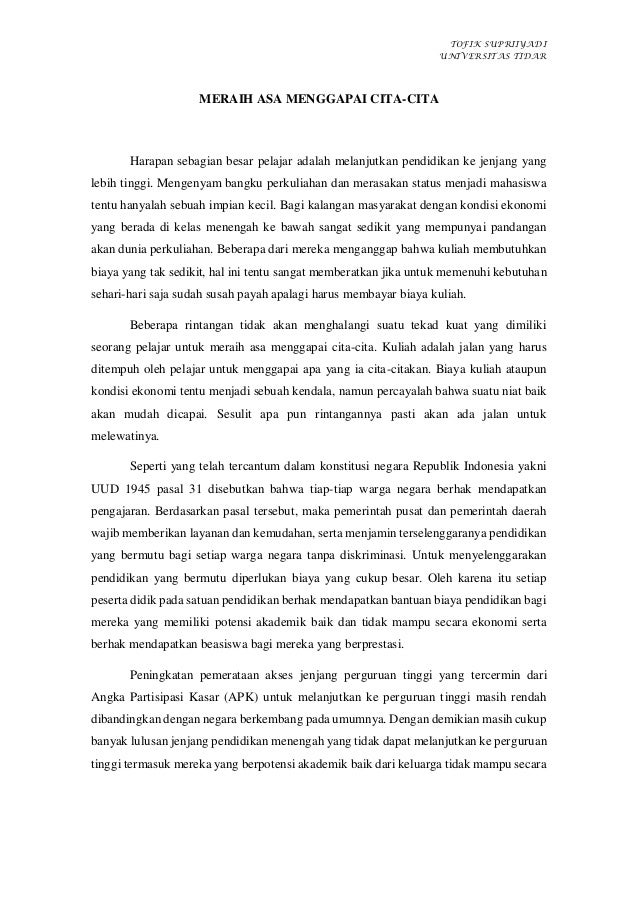 Essay Tentang Bidikmisi