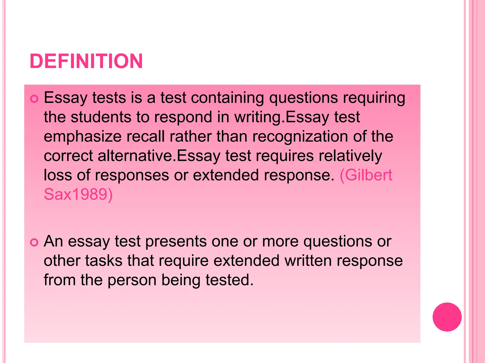 PowerPoint presentation on Essay test.pptx