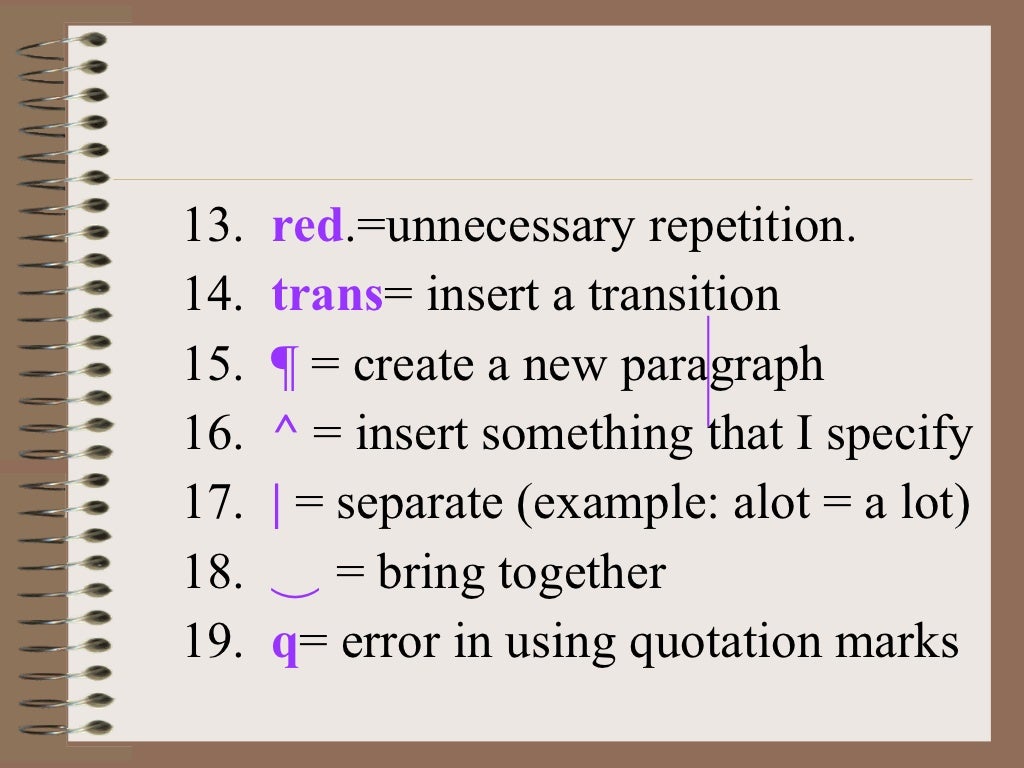 Essay grading symbols picture