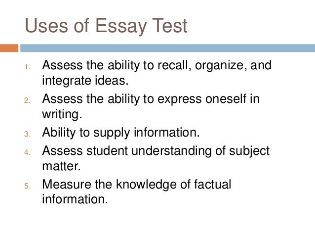 essay types of test