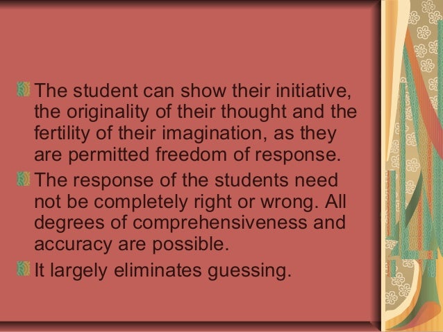 essay type tests essay type tests