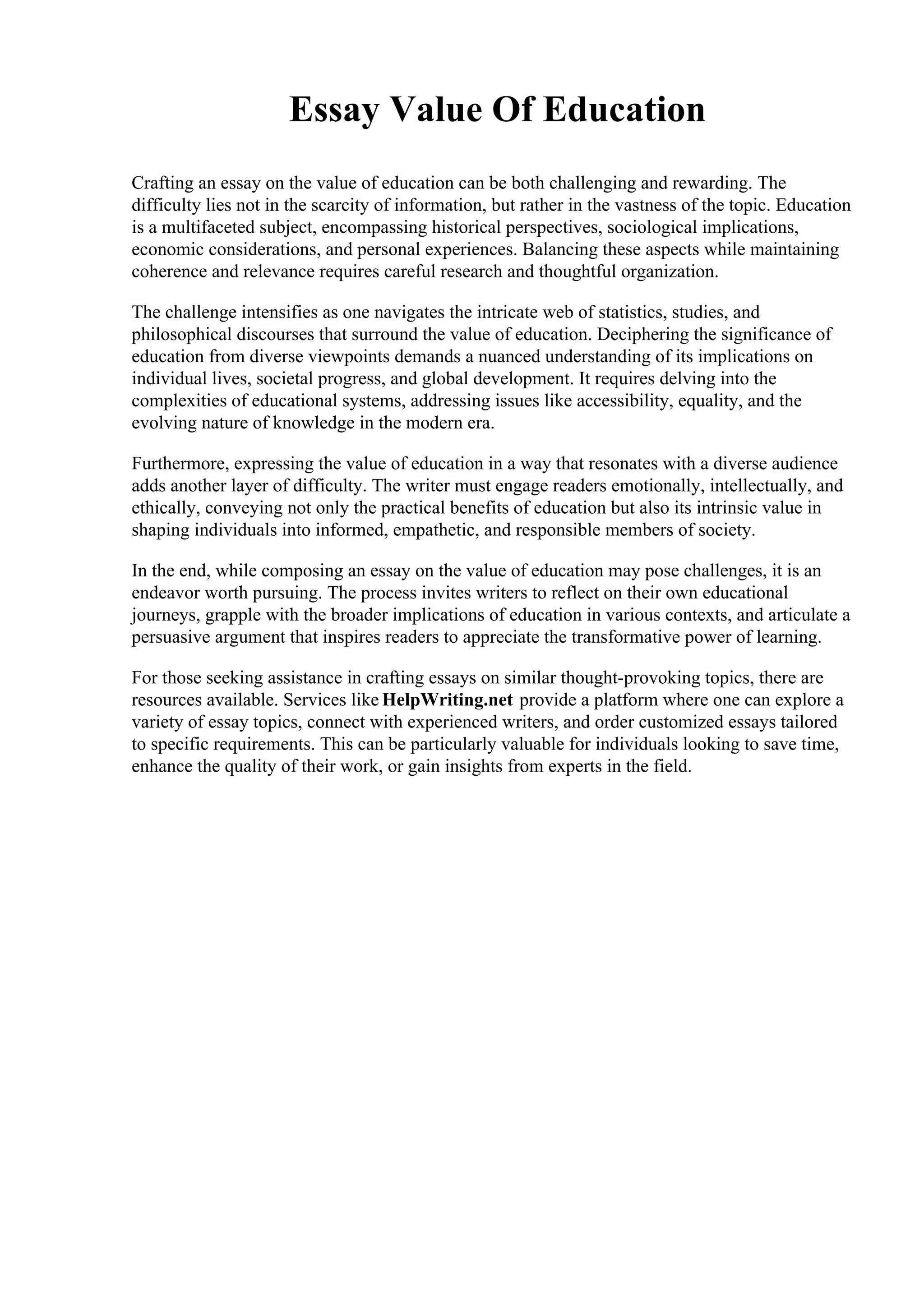 Essay Value Of Education.pdf