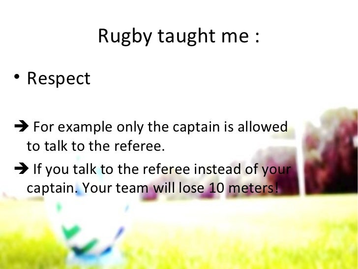 essay about rugby