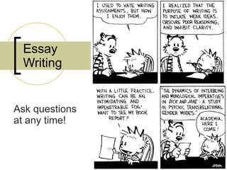 Essay Writing Ask questions at any time! 