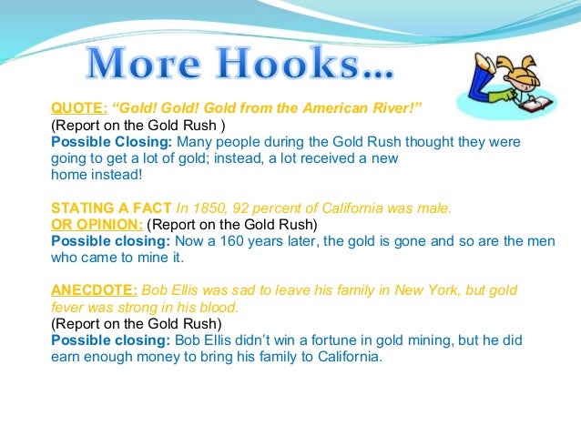 thesis statement of gold rush