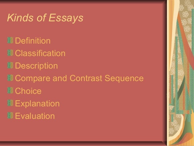 what are the different kinds of essay