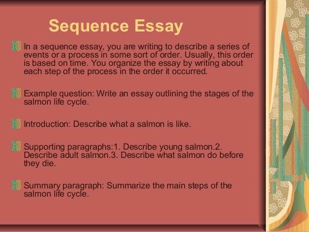 order and sequence essay