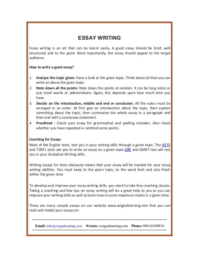 Essay writing