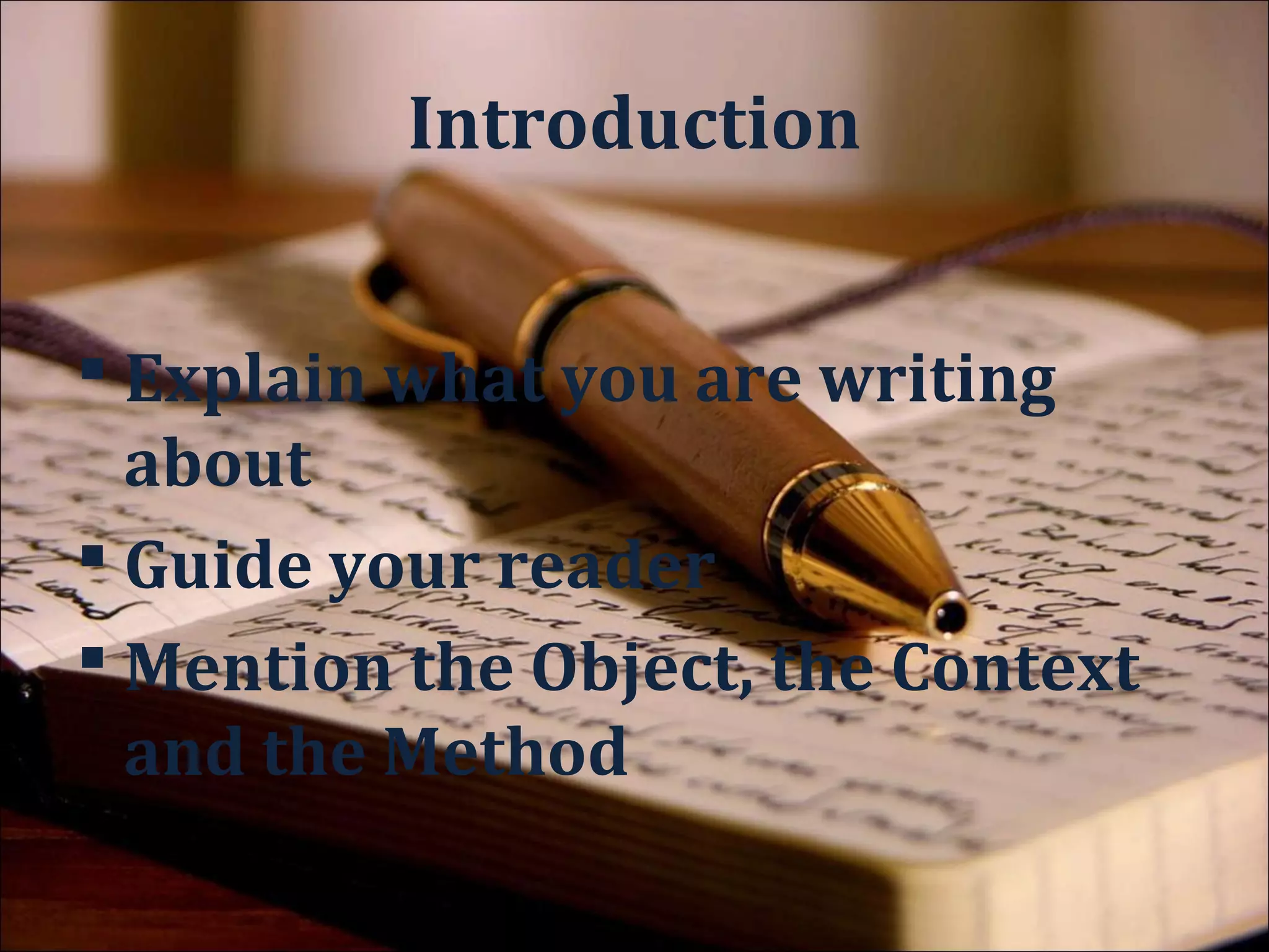 Write Your
Introduction at the
       End
 