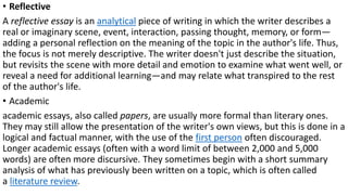 Reflect Formal Definition Essay writing1.pptx