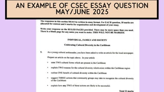 Csec Example Essay Writing FOR CSEC SOCIAL STUDIES GUYANA | PDF