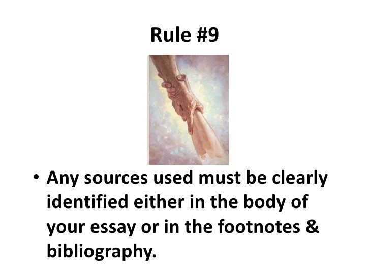 Write an essay rules