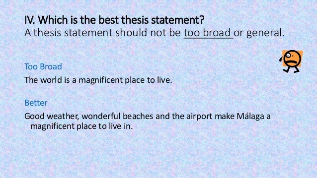 good thesis statements should be wordy and concise