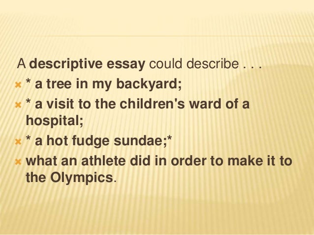 essay description of a backyard biblical description of a description of a person essay