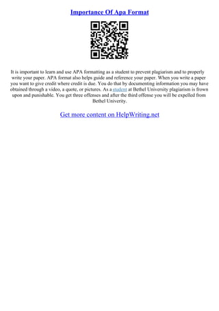 Essay Writing Apa Format | PDF