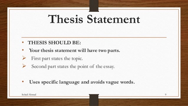 Components of thesis dissertation