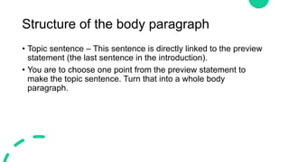 Essay writing for english language (2) body | PPTX