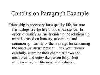 true friendship essays examples