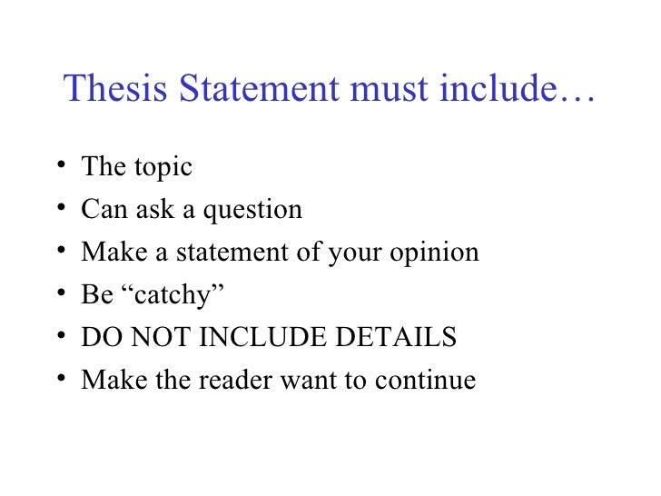 can you start a thesis statement with a question can you start a thesis statement with a question
