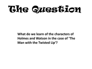 Essay Writing GCSE Holmes