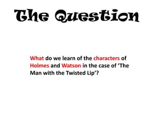 Essay Writing GCSE Holmes