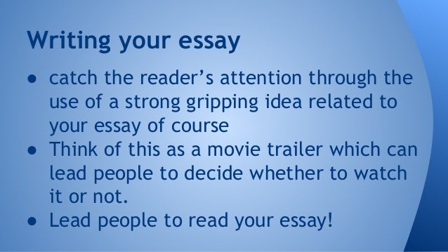 Essay writing key points 1.