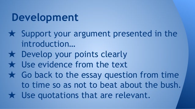 Essay writing key points 1.