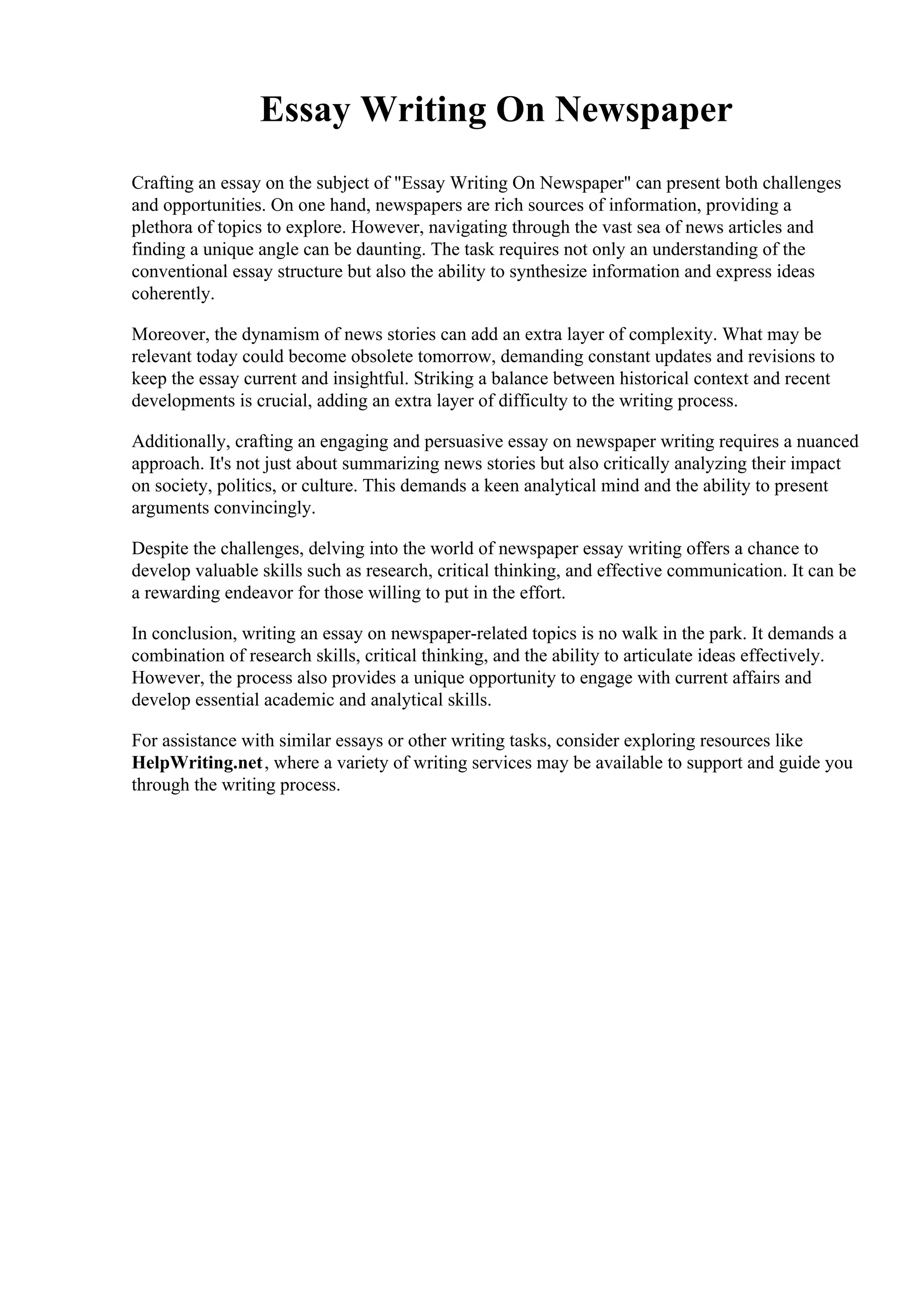 Essay Writing On Newspaper.pdf