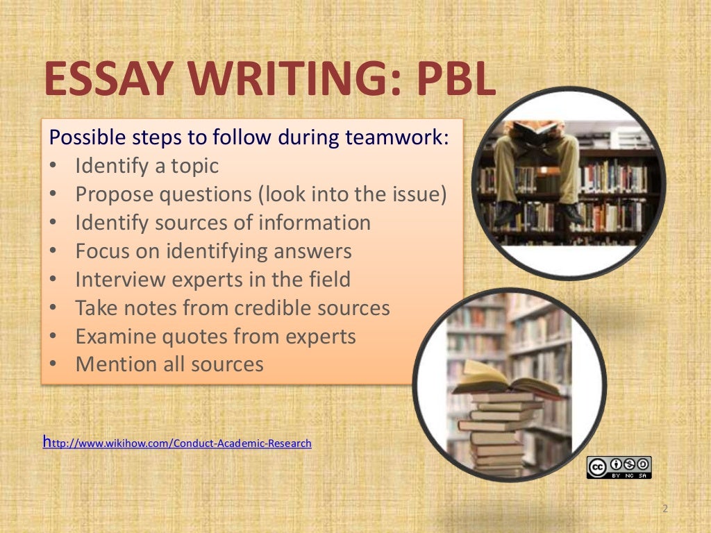 Essay Writing Project Based Learning PBL 
