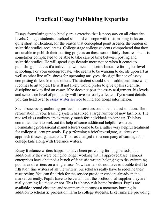 publishing essays