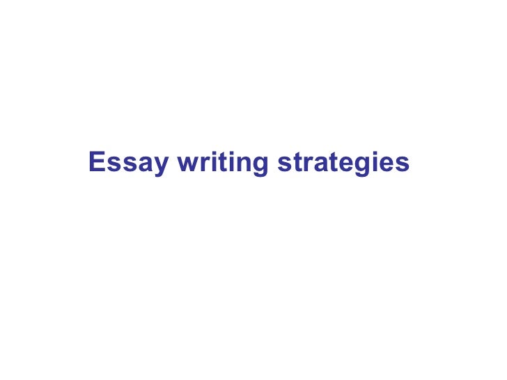 Teaching essay writing strategies