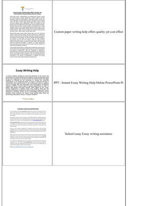 Custom paper writing help offers quality yet cost effect
PPT - Instant Essay Writing Help Online PowerPoint Pr
School essay Essay writing assistance
 