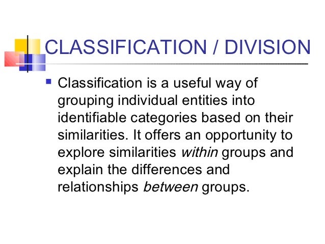 classification essay meaning