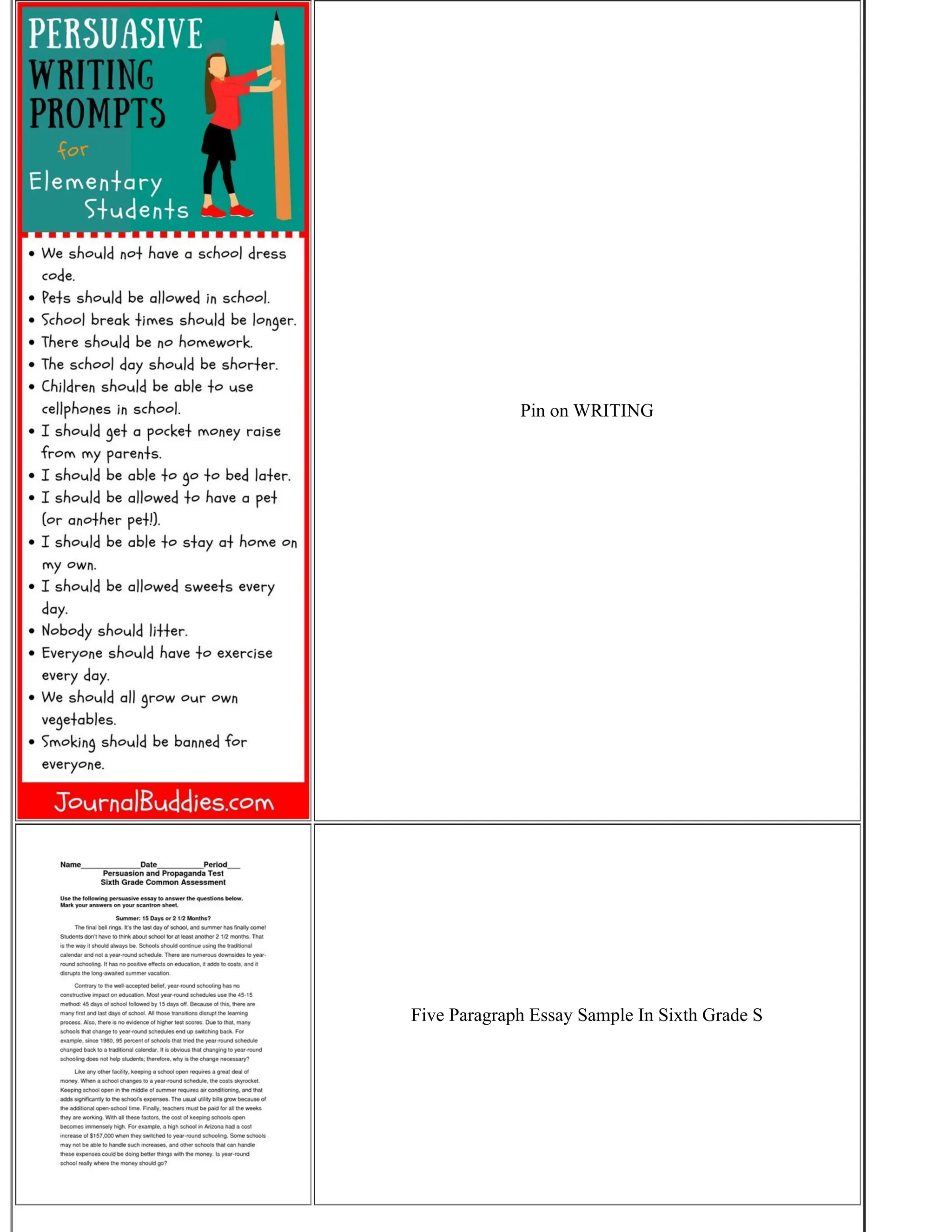 Essay Writing Topics For Grade 8 | PDF
