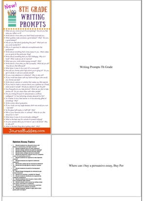Writing Prompts Th Grade
Where can i buy a persuasive essay, Buy Per
 