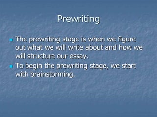 Essay Writing Week 1