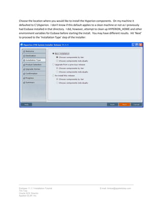 Essbase 11.1.1 installation tutorial | PDF