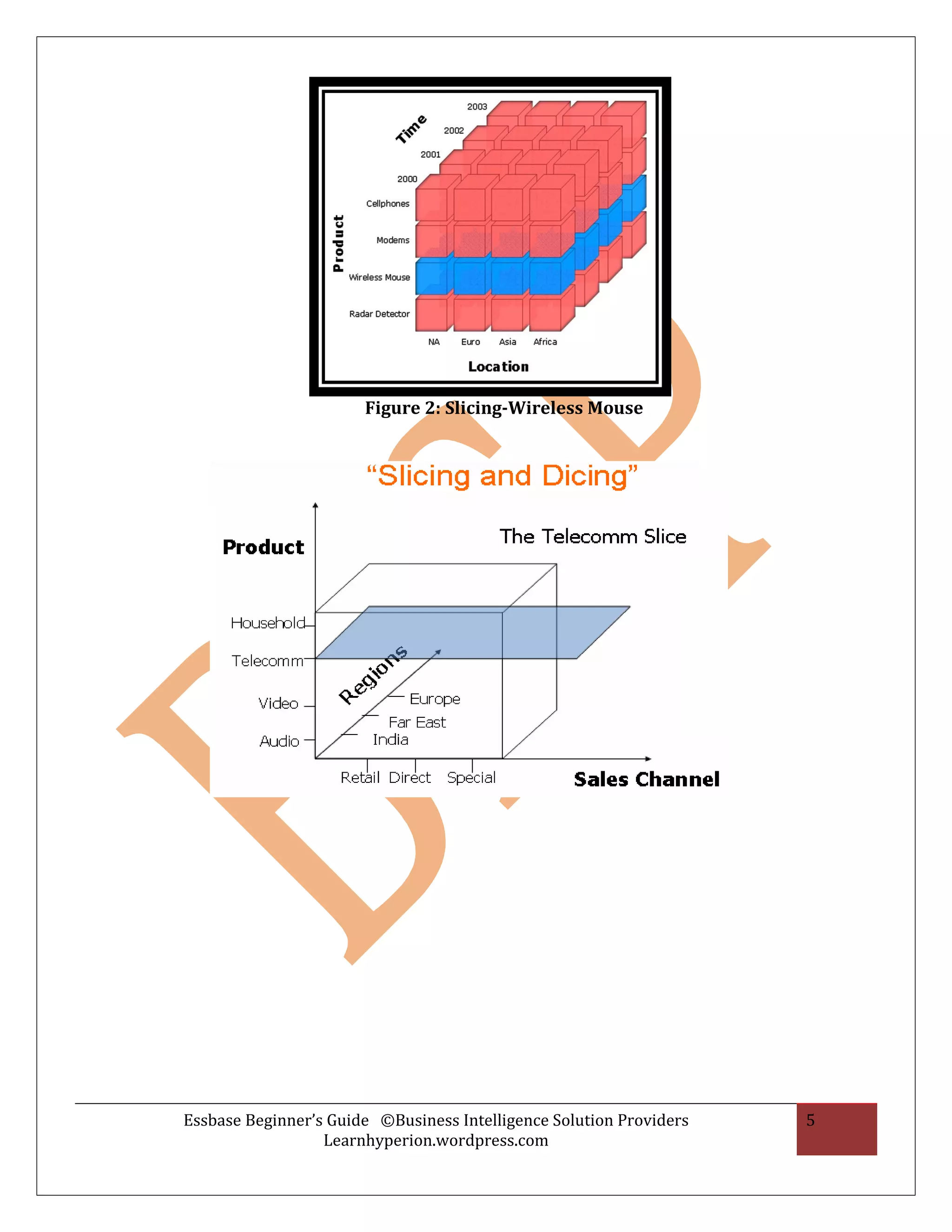 Figure 2: Slicing-Wireless Mouse




Essbase Beginner’s Guide ©Business Intelligence Solution Providers   5
                  Learnhyperion.wordpress.com
 