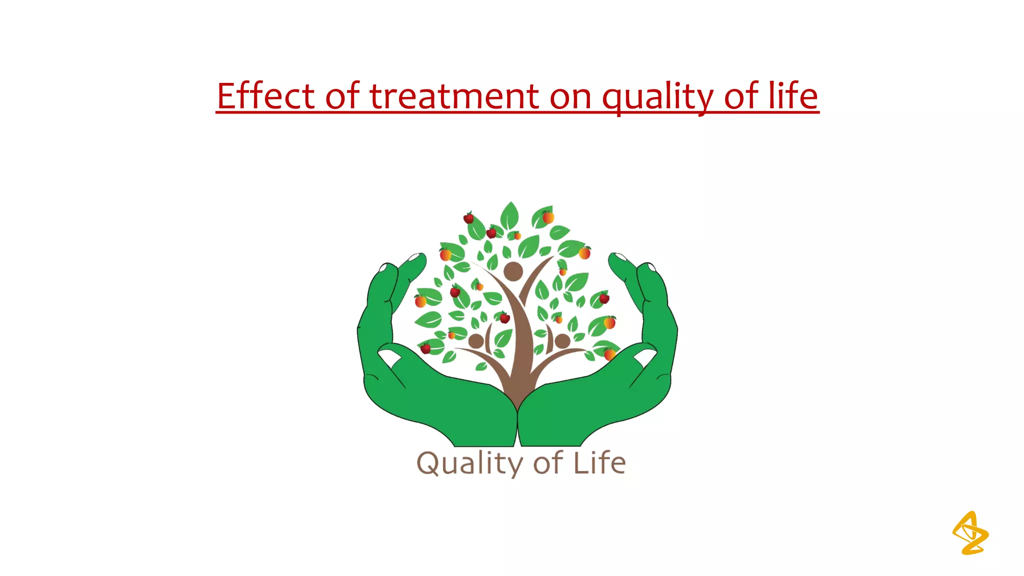 Effect of treatment on quality of life
 