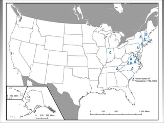 Group 1: 1789-1861

Home states of
Presidents 1789-1861

 