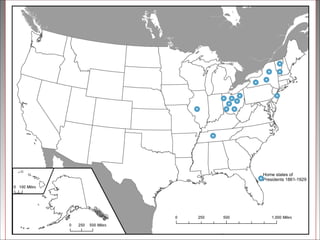 Group 2: 1861-1929

Home states of
Presidents 1861-1929

 