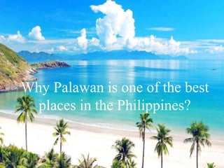 Why Palawan is one of the best
places in the Philippines?