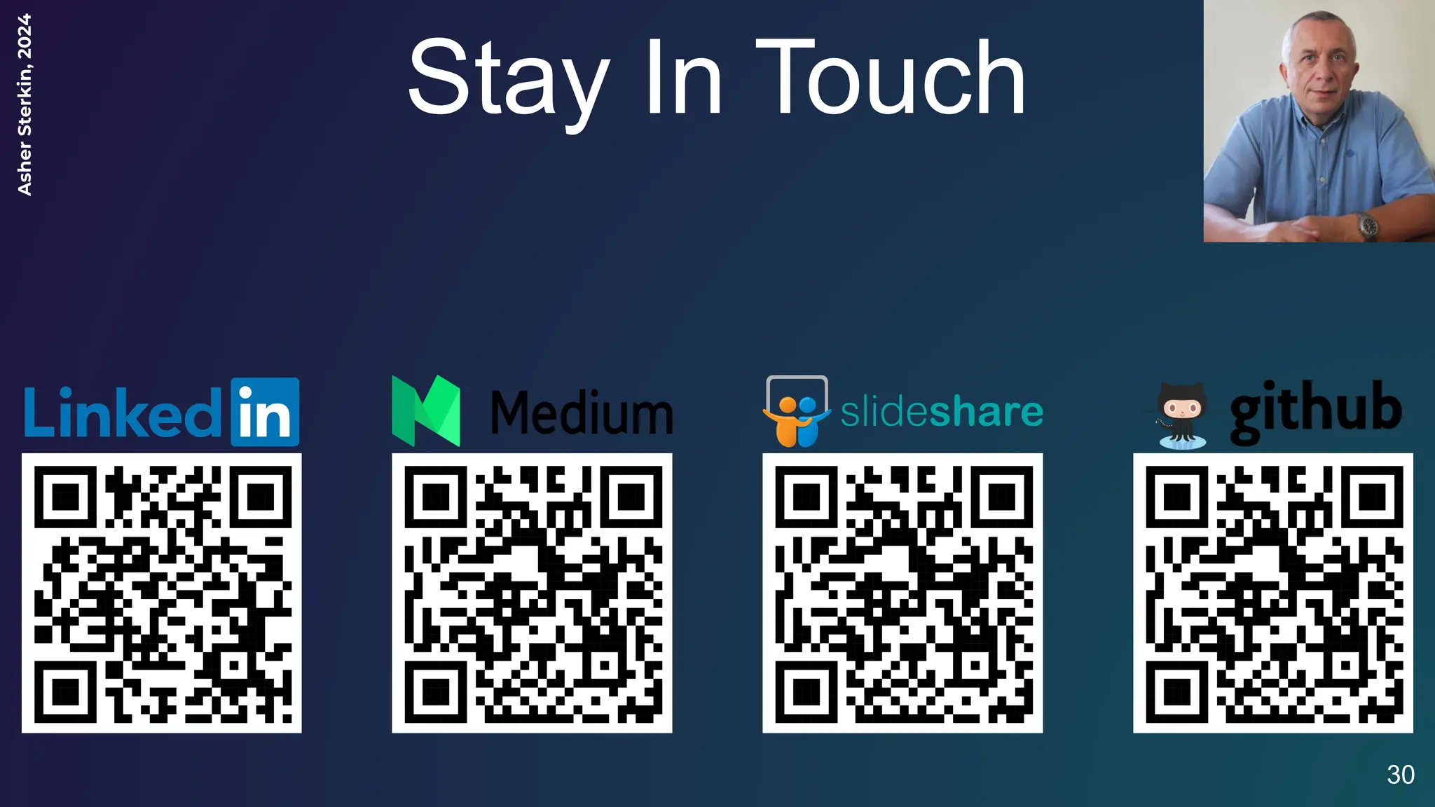 Asher
Sterkin,
2024
Stay In Touch
30
 