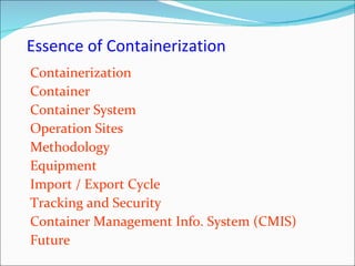 Essence Of Containerizati on 230508 | PPT
