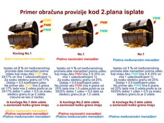 2.Planisplate
Isplata4%odmeđ unarodnog
meseč nogprometa
Platina međunarodni menadžer

+

4 × 25 % grane
(zbir bodova jedne grane minimum 10.000 iz inostranstva)
dobija udeo iz međunarodnog prometa od 1%
(koeficijent:1,0)
Za svaku sledeću granu od 25 % sa min. 10 000
bodova koeficijent vaše isplate raste za 0,5

Platina nacionalni menadžer

3 × 25 % grane
udeo od 1 % od međunarodnog prometa
( koeficijent 1,0)
+

Za svaku narednu granu-liniju od 25 %
koeficijent isplate raste za 0,5

Zlatni nacionalni menadžer

+

3 × 17 % grana
isplata 2 % od međunarodnog prometa
(koeficijent 1,0)
Za svaku sledeću kvalifikovanu granu od 17 %
raste koeficijent isplate od 0,5
Provizija se isplaćuje po 2 planu isplate,mesečno, svakom članu
koji se kvalifikovao u datom mesecu,10 og sledećeg narednog
meseca.

 