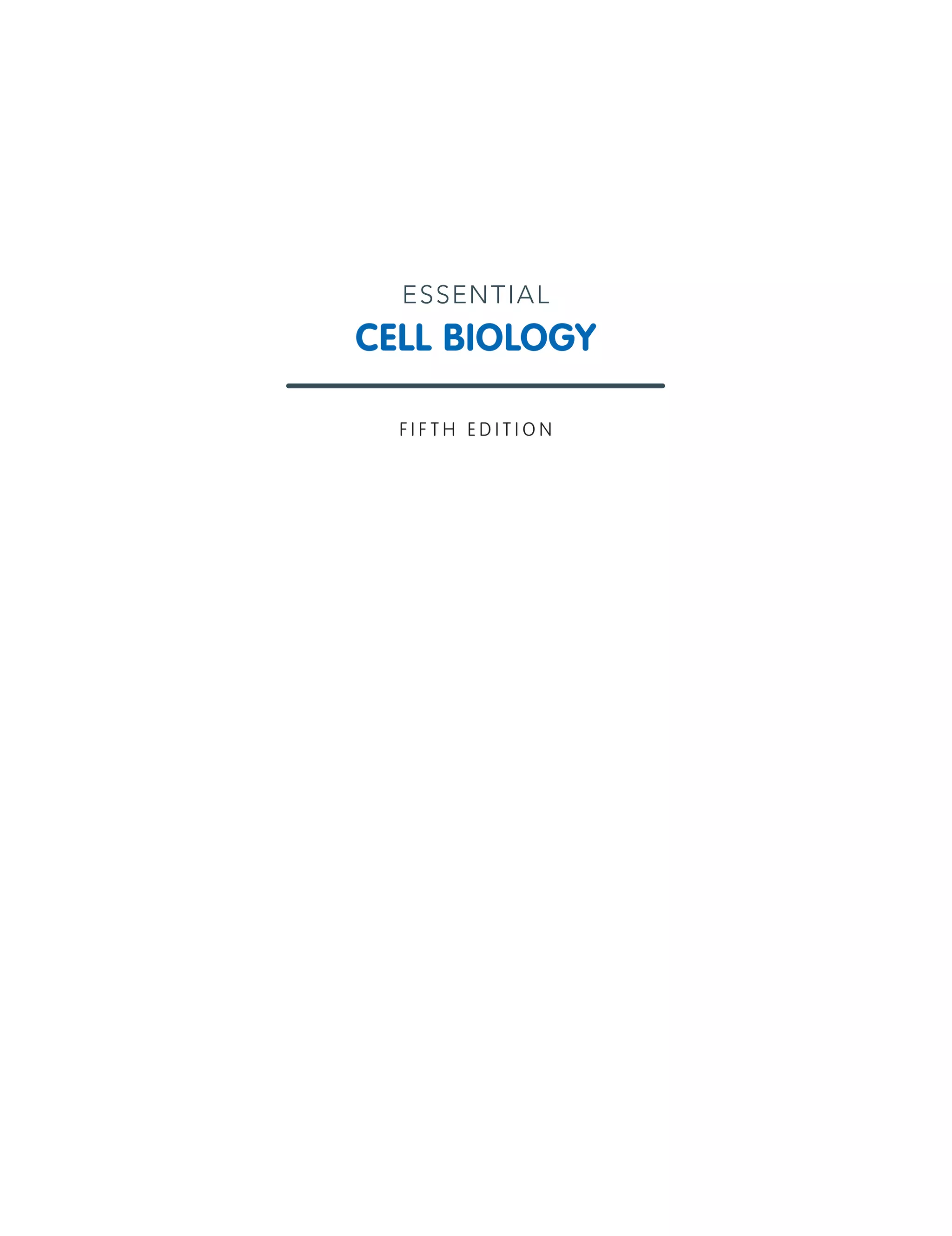 Essential Cell Biology (5th) | PDF