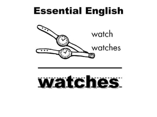 Essential English Word Plurals watches 