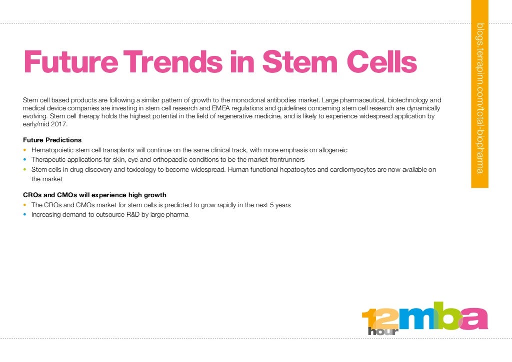 Stem cell based products are